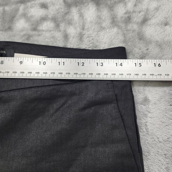Ann Taylor Pants Women 4P PETITE Black Linen Blend High Rise Cuffed Ankle Preppy - Picture 6 of 10